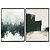 Conjunto de 2 Quadros Decorativos abstrato Verde Sublime. - Imagem 1