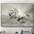 Quadro Decorativo Cavalos Brancos. - Imagem 1