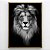 Quadro Decorativo Leão preto e branco. - Imagem 1