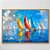 Quadro Decorativo Barcos coloridas mar. - Imagem 1