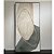 Quadro decorativo abstrato Orgânico . Medida 75x150 cm em Canvas com moldura filete preta. - Imagem 1