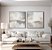 Conjunto com 2 quadros decorativos Abstratos Neutro. - Imagem 1