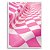 Quadro Decorativo Abstrato Xadrez Rosa. - Imagem 1