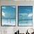 Conjunto de 2 Quadros Decorativos Céu e mar azul. - Imagem 1