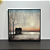 Quadro decorativo Paisagem Medida 60x60cm Canvas com moldura filete preta - Imagem 1