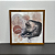 Quadro Decorativo Abstrato. Medida 48x48 com moldura madeira e vidro incolor. - Imagem 1