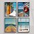 Conjunto de 4 quadros decorativos Praia no verão. - Imagem 1