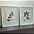 Conjunto com 2 Quadros Decorativos Folhas delicadas. Medida 55x65 cada moldura de madeira branca com espaçador, vidro incolor e imagem flutuante. - Imagem 1