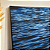 Quadro decorativo Linhas Azul 1,50x0,55.Tela em Canvas Fineart e moldura filete preta. - Imagem 3