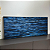 Quadro decorativo Linhas Azul 1,50x0,55.Tela em Canvas Fineart e moldura filete preta. - Imagem 2