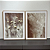 Conjunto com 2 quadros decorativos Flores Delicadas. Medida 0,60x0,80cm cada Canvas com moldura filete freijó. - Imagem 1