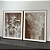 Conjunto com 2 quadros decorativos Flores Delicadas. Medida 0,60x0,80cm cada Canvas com moldura filete freijó. - Imagem 2