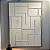 Quadro Decorativo Minimalista Textured White 0,80x1,10cm com moldura madeira preta. - Imagem 1