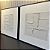 Conjunto 2 Quadros Decorativos Maxi Textured White 50x50cm cada com moldura madeira preta. - Imagem 3