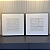 Conjunto 2 Quadros Decorativos Maxi Textured White 50x50cm cada com moldura madeira preta. - Imagem 1
