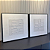 Conjunto 2 Quadros Decorativos Maxi Textured White 50x50cm cada com moldura madeira preta. - Imagem 2