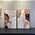 Conjunto com 2 quadros decorativos Abstrato Medida 45x70cm cada Canvas com moldura filete cappuccino. - Imagem 1