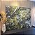 Quadro Decorativo Árvore Verde, medida 150x120 com moldura alumínio dourada e vidro. - Imagem 3