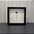Quadro Decorativo Bordado 20x20 com moldura madeira preta, vidro incolor e espaçador. - Imagem 1