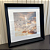 Quadro Decorativo Pássaros - 40x40cm com moldura chanfrada preta e vidro incolor. - Imagem 1