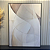 Quadro decorativo Abstrato Neutro. Medida 0,70x0,95cm Impressão canvas fineart e moldura filete preta. - Imagem 1