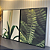 Conjunto com 2 quadros Folhas verdes - medida 55x75cm cada. Impresso em Canvas com moldura filete preta. - Imagem 2