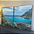 Conjunto com 2 quadros decorativos Paisagem. Medida 0,70x0,90cm cada Canvas com moldura filete freijó - Imagem 2