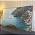 Quadro decorativo paisagem. Medida 1,30x0,80cm Canvas com moldura filete freijó - Imagem 2