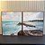 Conjunto com 2 quadros decorativos Paisagem. Medida 0,50x0,60cm cada Canvas com moldura filete freijó - Imagem 1