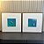 Conjunto com 2 quadros decorativos Mar. Medida 0,50x0,50cm cada Canvas com moldura filete freijó - Imagem 1