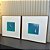 Conjunto com 2 quadros decorativos Mar. Medida 0,50x0,50cm cada Canvas com moldura filete freijó - Imagem 2