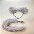 KIT PLUG ANAL COM TIARA PELÚCIA CINZA FETICHE - Imagem 1