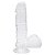 PROTESE  DE SILICONE TRANPARENTE COM VENTOSA 18x3,8 CM - Imagem 1