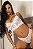 CONJUNTO SENSUAL CROPPED RENDADO SEM BOJO  Ref.: 04025 BRANCO - Imagem 3
