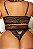CONJUNTO RENDADO COM CINTA LIGA  PRETO  Ref: 04030 - Imagem 4