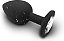 KIT PLUG ANAL 3 PEÇAS DE SILICONE COM BASE DIAMANTE REMOVÍVEL + VIBRADOR BULLET CORES:PRETO - Imagem 4