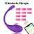VIBRADOR CASAL POR APLICATIVO RECARREGAVEL EM FORMATO DE GLANDE MLPP1189 - Imagem 1