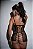CAMISOLA EM TULE TRANSPARENTE COM CALCINHA REF: 618 PRETA - Imagem 2