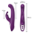 DELÍRIO SUPER VIBRADOR PONTO G COM ESTIMULADOR RABBIT RECARREGÁVEL 10 MODOS DE VIBRAÇÕES COR PRETO MVE6248 - Imagem 3