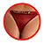 CALCINHA PLUS SIZE PERSONALIZAVEL (ATÉ 10 LETRAS INCLUSAS) VERMELHA - Imagem 2