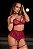 A SUA ESPERA FANTASIA SENSUAL TOP SEM BOJO CALCINHA FIO E SAIA E CINTA LIGA EMBUTIDA Ref.: 03111 COR DESEJO - Imagem 1