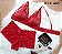 CONJUNTO COM BOJO TRIANGULO INTEIRO EM RENDA STRAPP CALCINHA KALESSON Ref.: 508 - Vermelho - Imagem 1