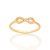 ANEL SKINNY RING INFINITO BANHADO A OURO 18K COM ZIRCÔNIAS - Imagem 1