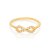 ANEL SKINNY RING INFINITO BANHADO A OURO 18K COM ZIRCÔNIAS - Imagem 2