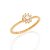 ANEL SKINNY RING BANHADA A OURO 18K COM ZIRCÔNIAS - Imagem 1