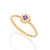 ANEL SKINNY RING BANHADA A OURO 18K COM ZIRCÔNIAS - Imagem 1