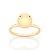Anel solitário bola banhado a ouro 18k - Imagem 1