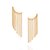 Brinco ear cuff franja banhado a ouro 18k - Imagem 1