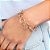 Pulseira elos redondos banhada a ouro 18k - Imagem 3