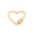 Pingente coração banhado a ouro 18k com zircônias - Imagem 1